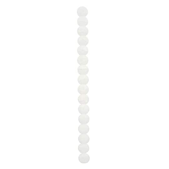 White Matte Crackled Quartz Round Beads, 12mm by Bead Landing™